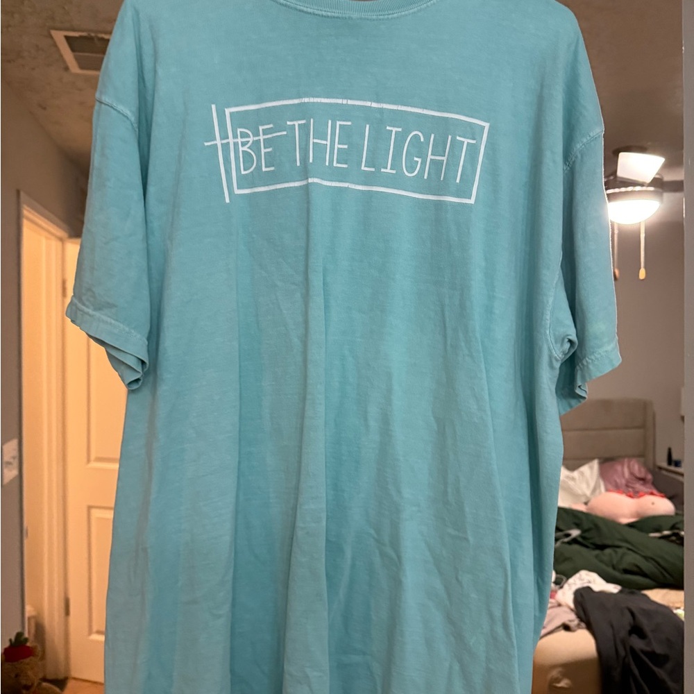 Comfort Colors Aqua Tee with Inspirational Graphic
